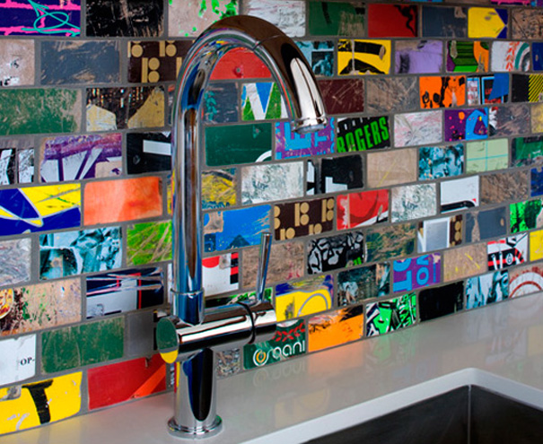 NY-Design-Week-2012-Recycled-skate-board-tiles by Art of Board